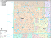Coral Springs Wall Map Premium Style